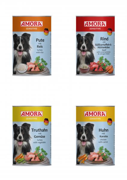 6x AMORA Dog Sensitive 400g